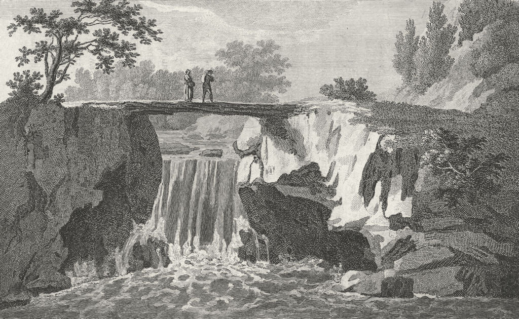 FRANCE. Upper Fall of Fiers c1770 old antique vintage print picture